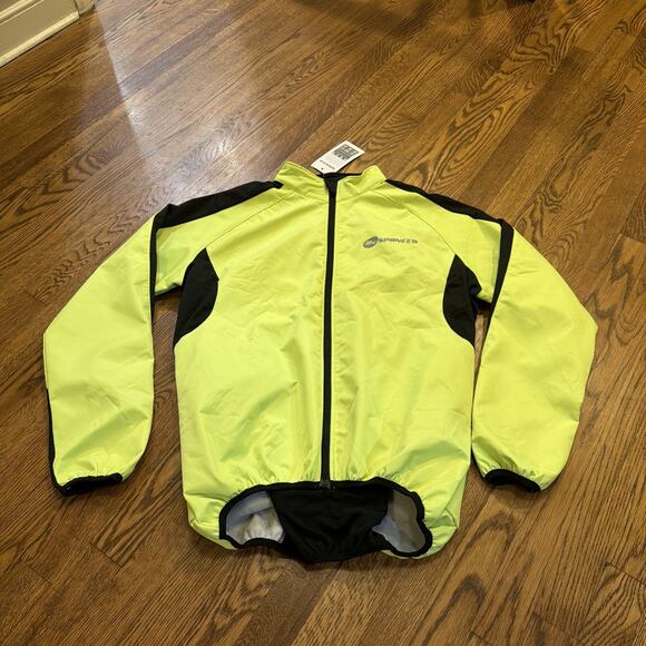 NWT Sponeed Men Elite Neon Yellow Thermal Riding Cycling Full Zip Jacket Large - Picture 16 of 16